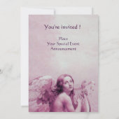 雲の上でリラを弾く天使 招待状 (裏面)