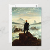 雲の上で一人きりのハイカー ポストカード (正面/裏面)