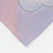 雲の上で眠るかわいい夢の馬 フリースブランケット (角)