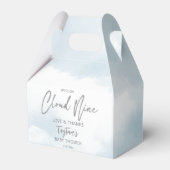 雲の上で9つの赤ちゃんシャワー フェイバーボックス (正面サイド)