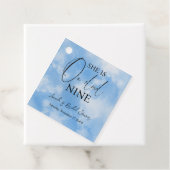 雲の上にお嫁さん9 青いカリグラフィー ブライダルシャワー フェイバータグ (インサイチュ)