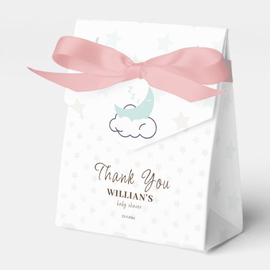 雲の上にドリーミーベア赤ちゃんシャワーありがとう フェイバーボックス (正面サイド)