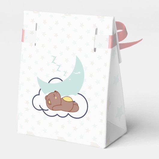 雲の上にドリーミーベア赤ちゃんシャワーありがとう フェイバーボックス (裏面サイド)