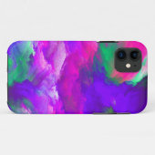 雲の上にピンクの青い紫の抽象芸術アート Case-Mate iPhoneケース (裏面(横))