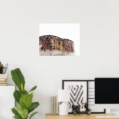 雲の上に立つ切り立った崖 ポスター (ホームオフィス)