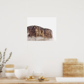 雲の上に立つ切り立った崖 ポスター (キッチン)