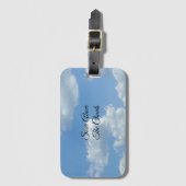 雲の上に舞い上がる再利用可能な荷物タグ ラゲッジタグ (正面縦)
