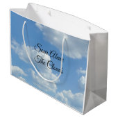 雲の上に舞い上がる抱き枕 ラージペーパーバッグ (裏面アングル)