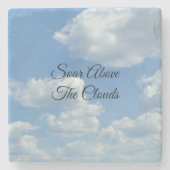 雲の上に舞い上がる石コースター ストーンコースター (正面)