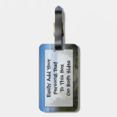 雲の上のあなたの写真またはワイメア峡谷 ラゲッジタグ (裏面縦)