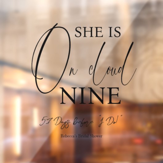 雲の上のお姫様 9 筆記体 ウェディングシャワー ウィンドウサイン (シート2)