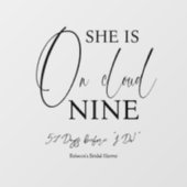 雲の上のお姫様 9 筆記体 ウェディングシャワー ウィンドウサイン (シート)