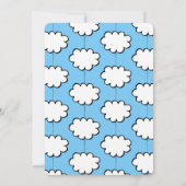 雲の上のようなおむつケーキの命名式招待状 招待状 (裏面)