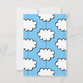 雲の上のような洗礼式の招待状 招待状 (裏面)