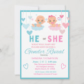 雲の上のジェンダー・リビール 招待状 (正面)