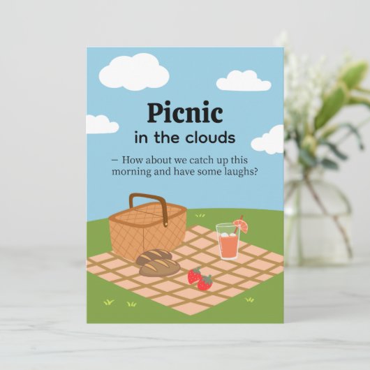 雲の上のピクニック - 幻想的な屋外招待状 招待状 (スタンド正面)