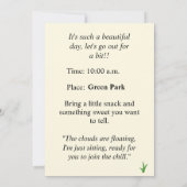 雲の上のピクニック - 幻想的な屋外招待状 招待状 (裏面)