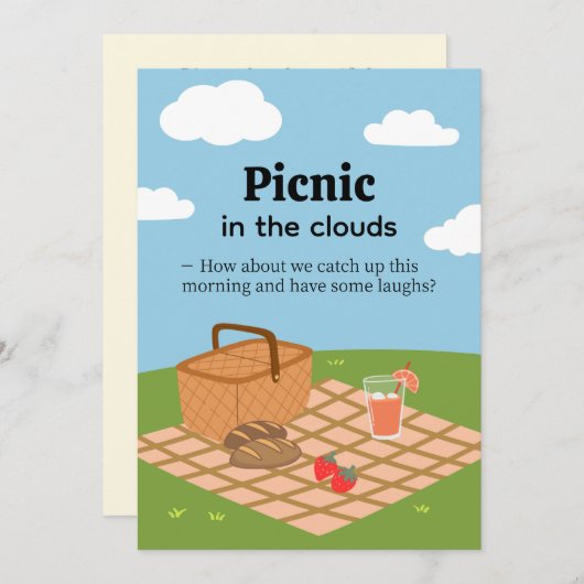 雲の上のピクニック - 幻想的な屋外招待状 招待状 (正面/裏面)