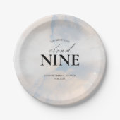 雲の上のプリンセス ブライダルシャワーの夢のようなパステルカラーの空 ペーパープレート (正面)