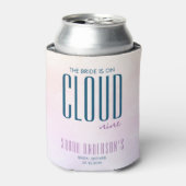 雲の上のプリンセス ミニマル チック パープル ブルー ブライダル シャワー 缶クーラー (缶正面)