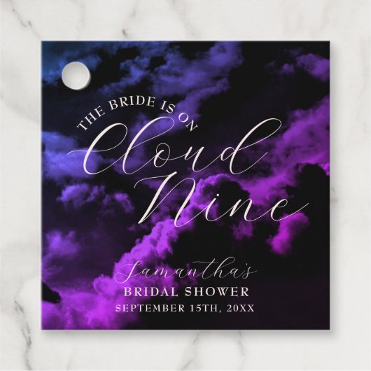 雲の上のプリンセス 黒い天の川 ブライダルシャワー フェイバータグ (正面)