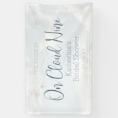 雲の上のモダンでかわいいエレガントなブライズシャワー 横断幕 (縦)