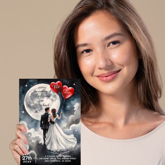 雲の上のロマンチックラブ　おとぎ話のようなフェアリーテイルウェディング 招待状