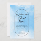 雲の上の喜び　エンゲージメントパーティー招待状 セーブザデート (正面)