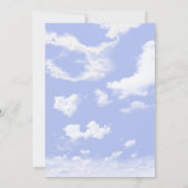 雲の上の夢のようなハート クラウズ ブライダルシャワー 招待状 (裏面)