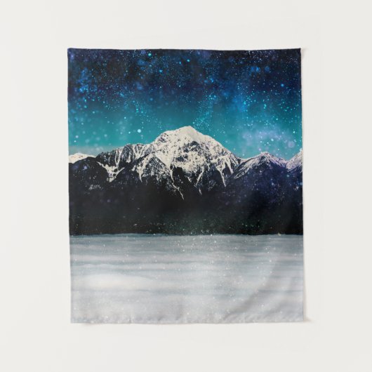 雲の上の夢のような銀河系の山 タペストリー (正面)