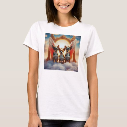 雲の上の天使のような足 Tシャツ (正面)