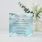 雲の上の天使の翼オールインワンウェディング 招待状 (スタンド正面)