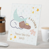 雲の上の小さなクマ赤ちゃんシャワーの好意 台座サイン (インサイチュ)