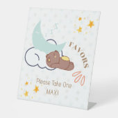 雲の上の小さなクマ赤ちゃんシャワーの好意 台座サイン (正面)