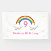 雲の上の幸せ!レインボー 誕生日 横断幕 (横)