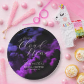 雲の上の幸せ 黒い天の川 結婚前お茶会 ペーパープレート (パーティー)