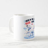 雲の上の愛らしい犬デザイン コーヒーマグカップ (正面左)