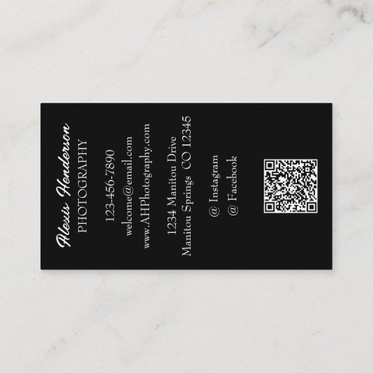 雲の上の日の出の白いスクリプト 名刺 (裏面)