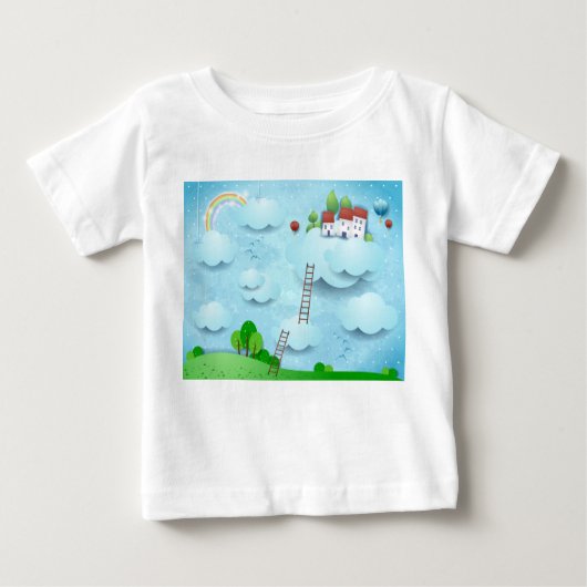 雲の上の村 ベビーTシャツ (正面)