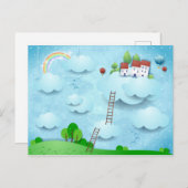 雲の上の村 ポストカード (正面/裏面)