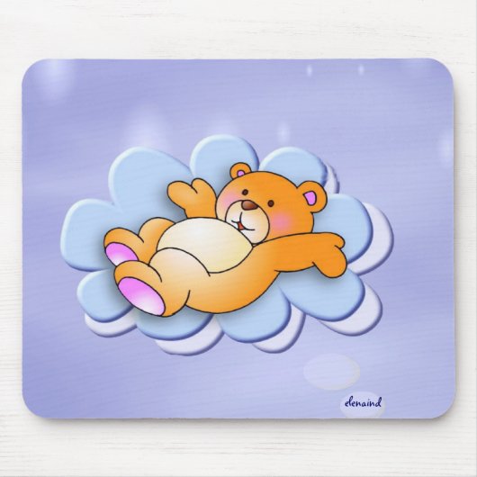 雲の上の熊 マウスパッド (正面)