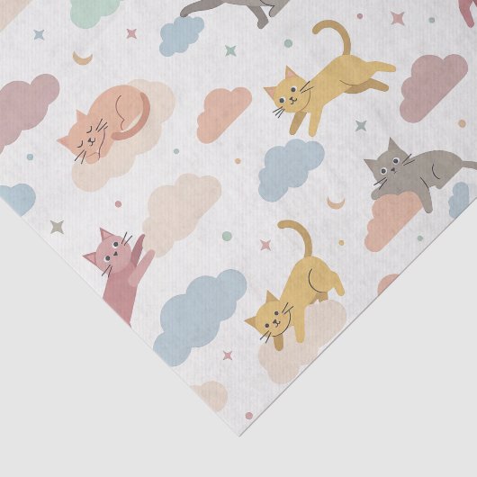 雲の上の猫 かわいい 薄葉紙 (詳細)