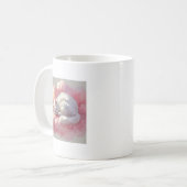 雲の上の白猫マグカップ - リラックスギフト コーヒーマグカップ (正面左)