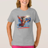 雲の上の自由を感じるスカイダイビング | キッズ Tシャツ (正面)