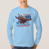 雲の上の自由を感じるスカイダイビング | メンズL S Tシャツ (正面)