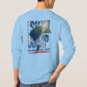 雲の上の自由を感じるスカイダイビング | メンズL S Tシャツ (裏面)