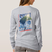 雲の上の自由を感じるスカイダイビング | 女性用L.S Tシャツ (裏面)