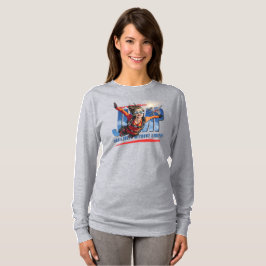 雲の上の自由を感じるスカイダイビング | 女性用L.S Tシャツ