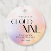 雲の上の花嫁　カラフルパステル ブライダルシャワー フェイバータグ (正面)