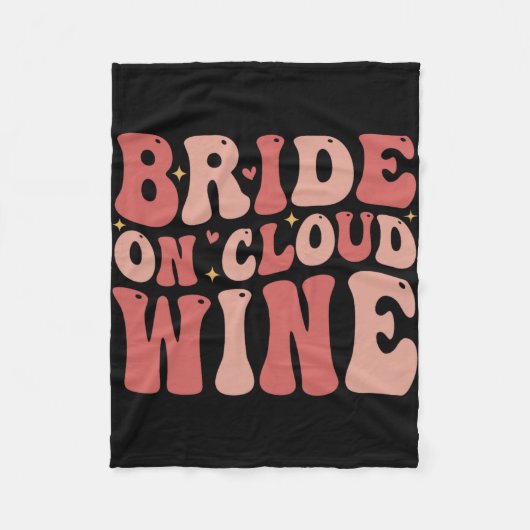 雲の上の花嫁 ワインボトル グルーヴィーなブライズメイド フリースブランケット (正面)
